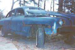 Removed front clip to remove the excessively heavy flat head V8 engine