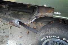 So the car now started turning into a full restore when the quater panel turned out to be rust and 1 inch thick of Bondo