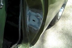 Had to weld a real piece of metal in and rebuild the door latch striker area