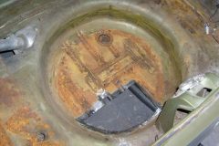 Wouldn't you know I would have to find a rust hole in the spare tire area