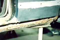 Driver's side rocker panel was all rusted out