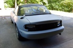 Car completely in primer