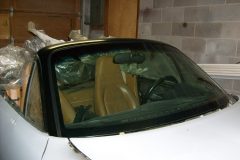 Windshield pillar had to be painted first to install new windshield