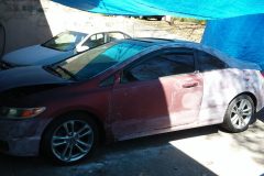 Car had to be DA sanded to smooth out the peeling clear coat.