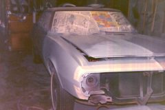 1967 Camaro preparing to stripe the front nose