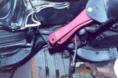 Restored and painted the whole underside - before setting the rear axle in